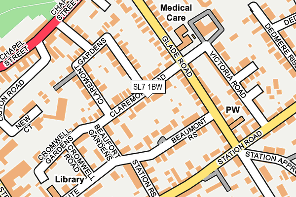 SL7 1BW map - OS OpenMap – Local (Ordnance Survey)