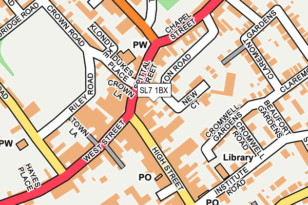 SL7 1BX map - OS OpenMap – Local (Ordnance Survey)
