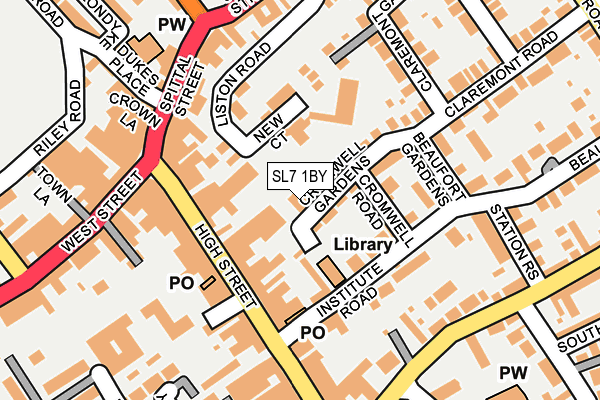 SL7 1BY map - OS OpenMap – Local (Ordnance Survey)