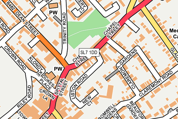 SL7 1DD map - OS OpenMap – Local (Ordnance Survey)