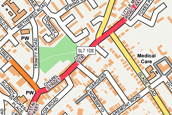 SL7 1DE map - OS OpenMap – Local (Ordnance Survey)