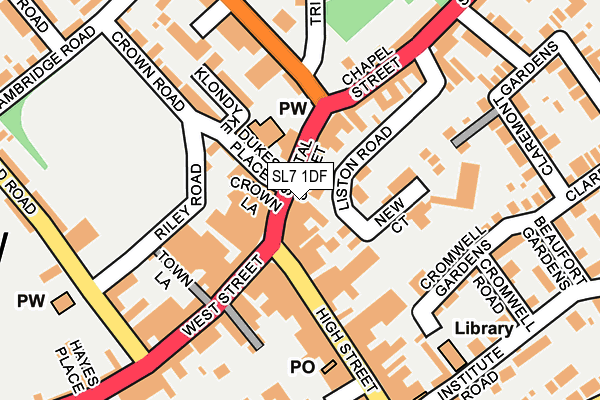 SL7 1DF map - OS OpenMap – Local (Ordnance Survey)
