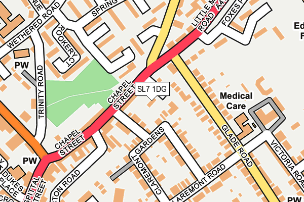 SL7 1DG map - OS OpenMap – Local (Ordnance Survey)