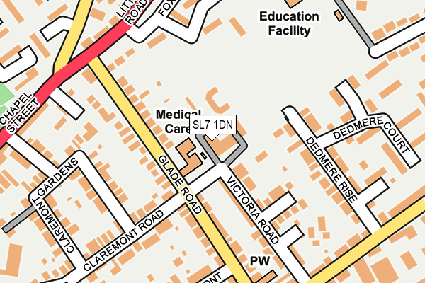 SL7 1DN map - OS OpenMap – Local (Ordnance Survey)