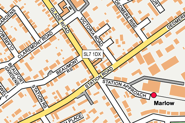SL7 1DX map - OS OpenMap – Local (Ordnance Survey)