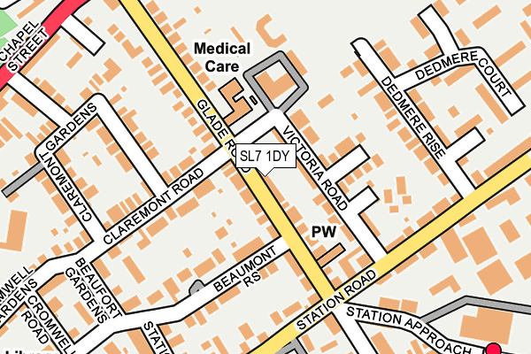 SL7 1DY map - OS OpenMap – Local (Ordnance Survey)