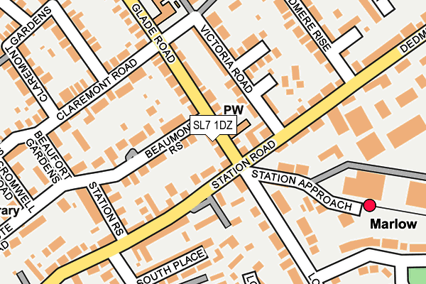 SL7 1DZ map - OS OpenMap – Local (Ordnance Survey)