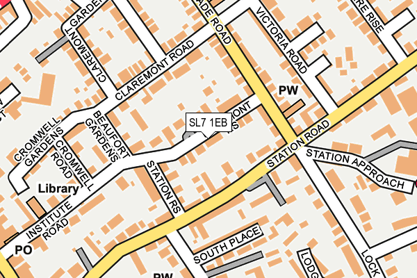 SL7 1EB map - OS OpenMap – Local (Ordnance Survey)