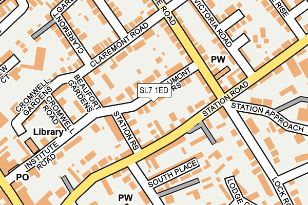 SL7 1ED map - OS OpenMap – Local (Ordnance Survey)