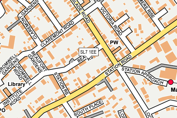 SL7 1EE map - OS OpenMap – Local (Ordnance Survey)