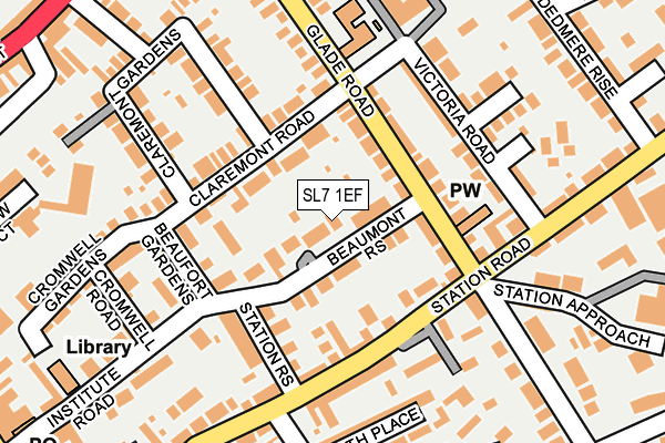 SL7 1EF map - OS OpenMap – Local (Ordnance Survey)