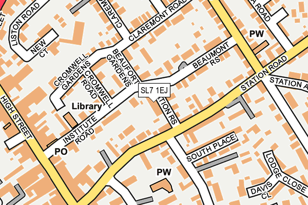 SL7 1EJ map - OS OpenMap – Local (Ordnance Survey)