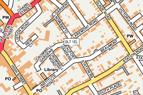 SL7 1EL map - OS OpenMap – Local (Ordnance Survey)