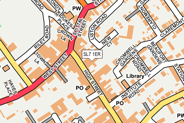 SL7 1ER map - OS OpenMap – Local (Ordnance Survey)