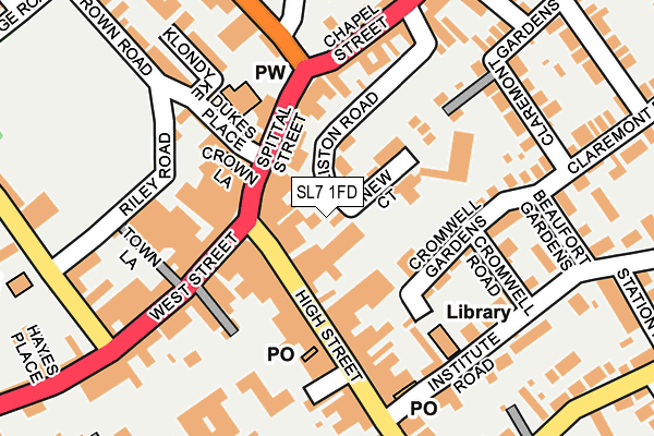 SL7 1FD map - OS OpenMap – Local (Ordnance Survey)