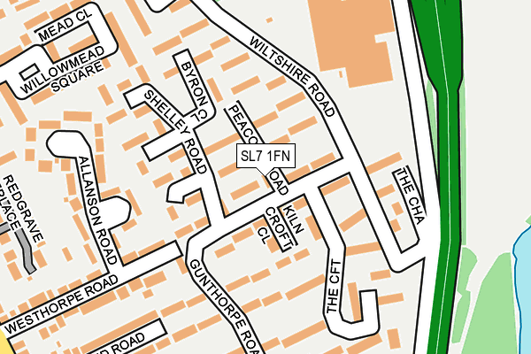 SL7 1FN map - OS OpenMap – Local (Ordnance Survey)