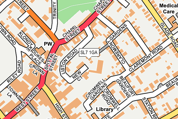 SL7 1GA map - OS OpenMap – Local (Ordnance Survey)