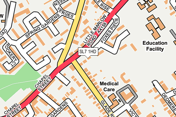 SL7 1HD map - OS OpenMap – Local (Ordnance Survey)
