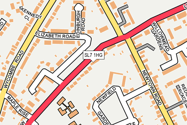 SL7 1HG map - OS OpenMap – Local (Ordnance Survey)