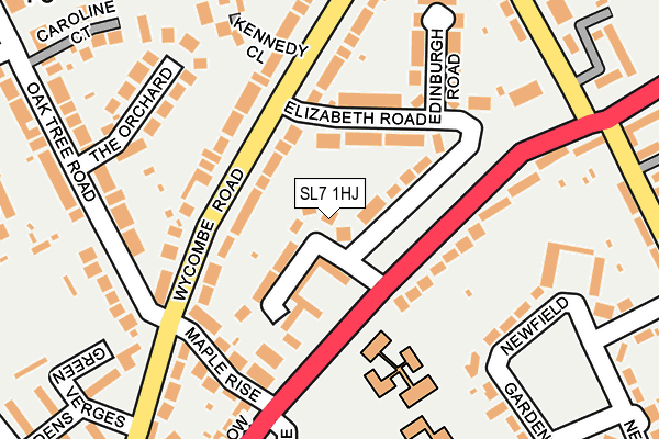 SL7 1HJ map - OS OpenMap – Local (Ordnance Survey)