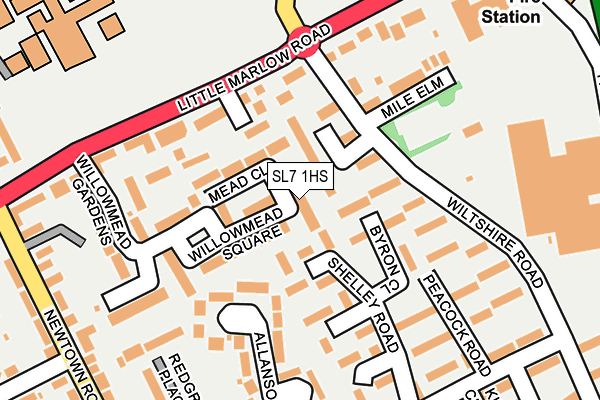 SL7 1HS map - OS OpenMap – Local (Ordnance Survey)