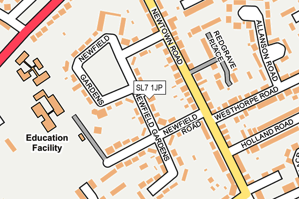 SL7 1JP map - OS OpenMap – Local (Ordnance Survey)