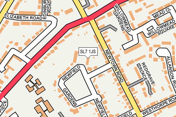SL7 1JS map - OS OpenMap – Local (Ordnance Survey)