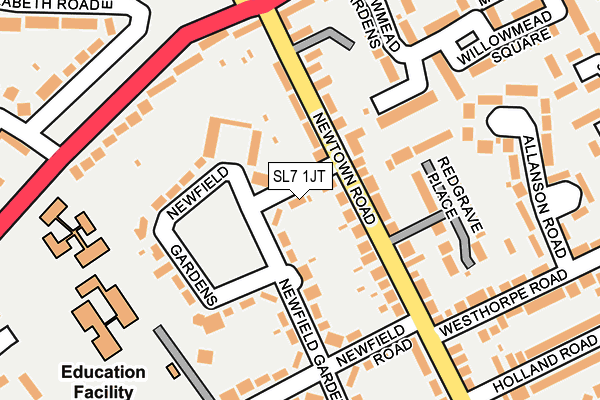 SL7 1JT map - OS OpenMap – Local (Ordnance Survey)