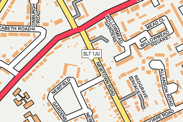 SL7 1JU map - OS OpenMap – Local (Ordnance Survey)