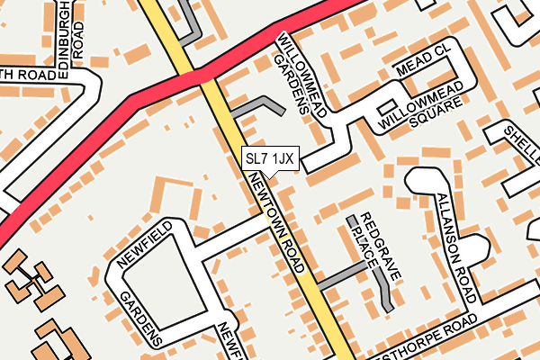 SL7 1JX map - OS OpenMap – Local (Ordnance Survey)