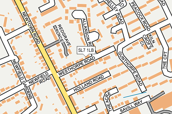 SL7 1LB map - OS OpenMap – Local (Ordnance Survey)