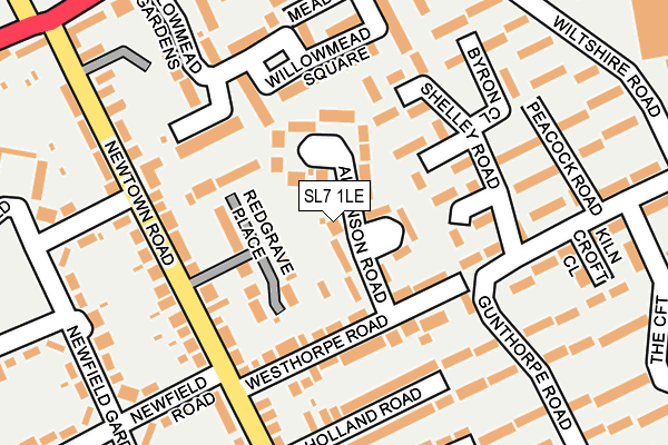 SL7 1LE map - OS OpenMap – Local (Ordnance Survey)