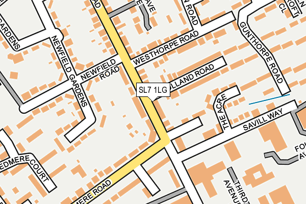 SL7 1LG map - OS OpenMap – Local (Ordnance Survey)