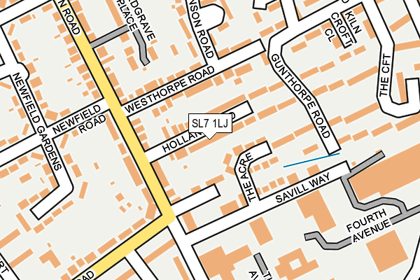 SL7 1LJ map - OS OpenMap – Local (Ordnance Survey)