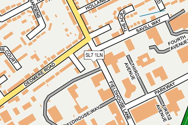 SL7 1LN map - OS OpenMap – Local (Ordnance Survey)