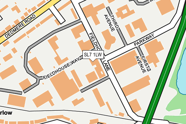 SL7 1LW map - OS OpenMap – Local (Ordnance Survey)