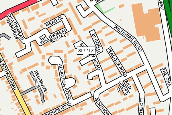 SL7 1LZ map - OS OpenMap – Local (Ordnance Survey)