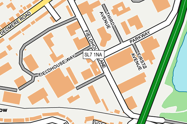 SL7 1NA map - OS OpenMap – Local (Ordnance Survey)