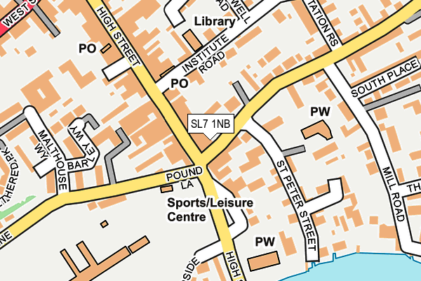 SL7 1NB map - OS OpenMap – Local (Ordnance Survey)