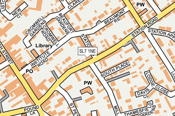 SL7 1NE map - OS OpenMap – Local (Ordnance Survey)