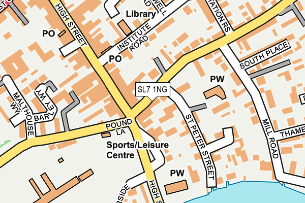 SL7 1NG map - OS OpenMap – Local (Ordnance Survey)