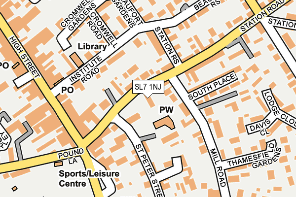 SL7 1NJ map - OS OpenMap – Local (Ordnance Survey)
