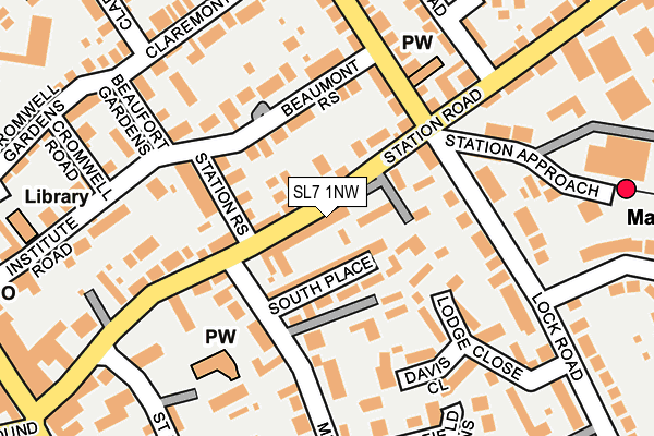 SL7 1NW map - OS OpenMap – Local (Ordnance Survey)