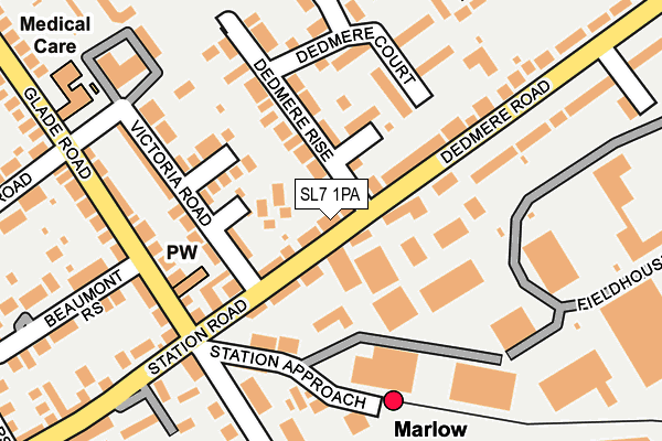 SL7 1PA map - OS OpenMap – Local (Ordnance Survey)