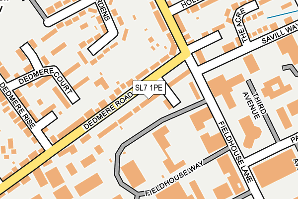 SL7 1PE map - OS OpenMap – Local (Ordnance Survey)