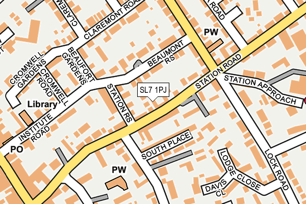 SL7 1PJ map - OS OpenMap – Local (Ordnance Survey)