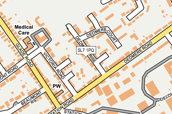 SL7 1PQ map - OS OpenMap – Local (Ordnance Survey)