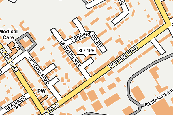 SL7 1PR map - OS OpenMap – Local (Ordnance Survey)