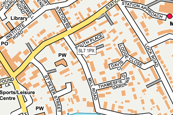 SL7 1PX map - OS OpenMap – Local (Ordnance Survey)