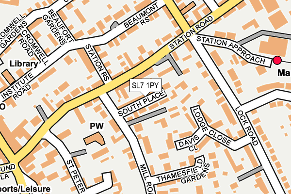 SL7 1PY map - OS OpenMap – Local (Ordnance Survey)